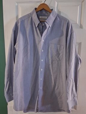 Gold Label Men's Light Blue Button-Down Oxford Shirt -Classic Pocket 100% Cotton